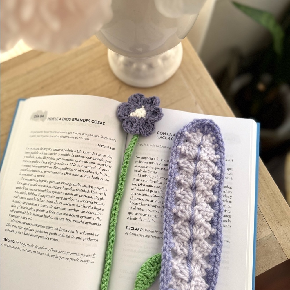 Flower Bookmark Set - Lavender & Sage - 2pc Floral Bookmarks - Picture 3 of 4